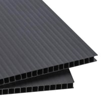  Fluted Board- 2400 x 1200mm - Black And Translucent - Protective flooring - Pallet Quantities