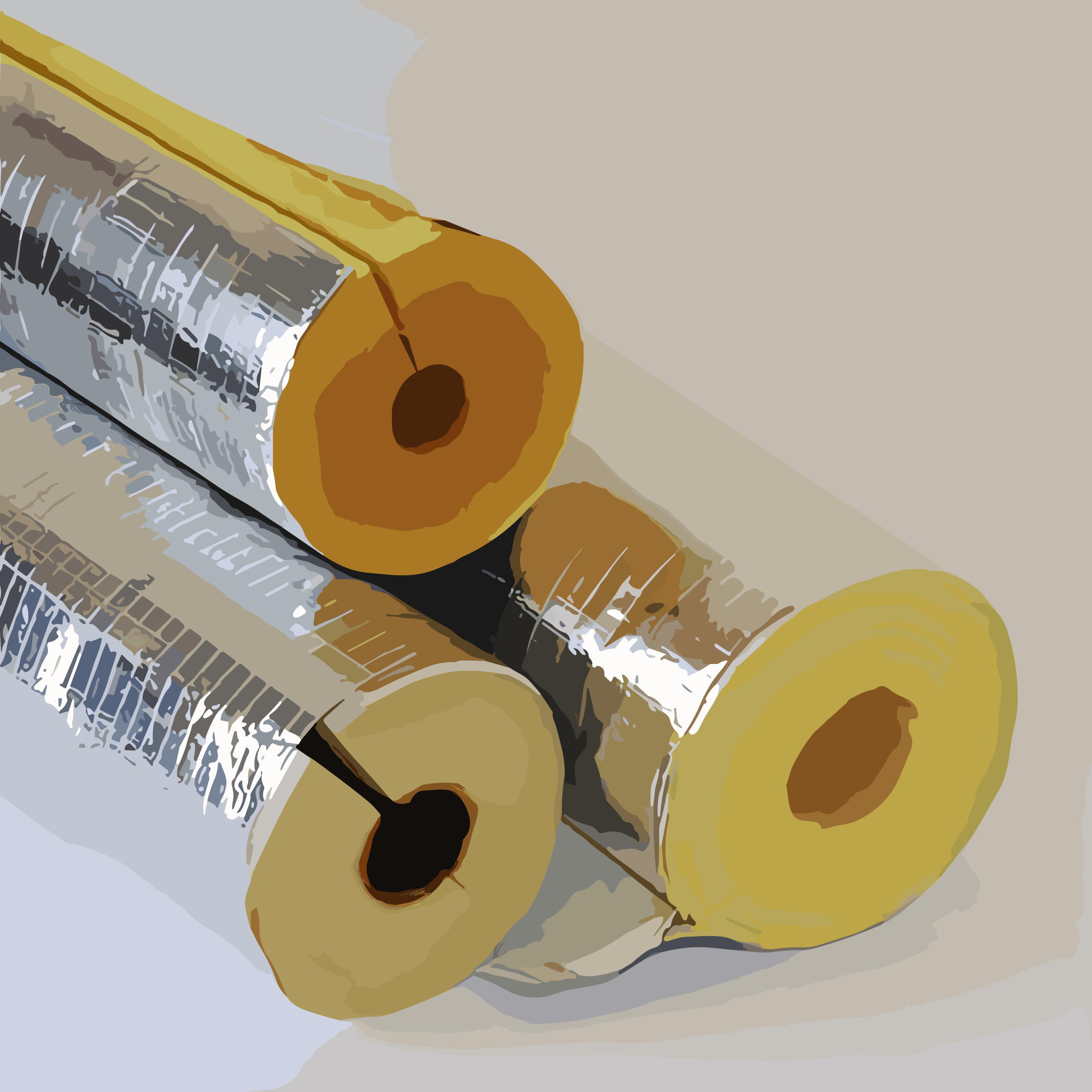 Rockwool Pipe Insulation - Aluminium Foil Faced Pipe Lagging