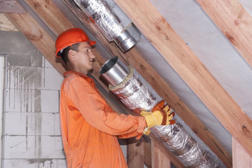 installing duct insulation