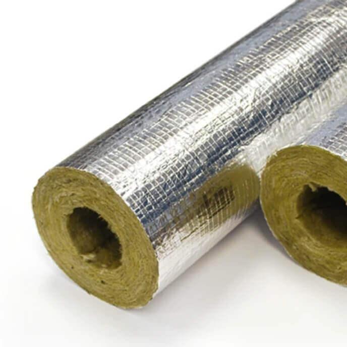 Rockwool Aluminium Faced Stone Wool Pipe Insulation 