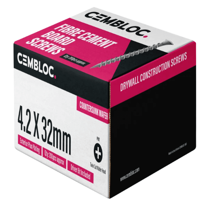 Cembloc Fibre Cement Board Screws (Box of 200)