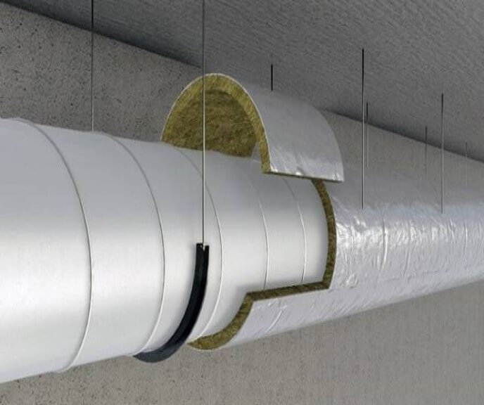 REFLECTIVE FRK FOIL FACED Fiberglass Duct Insulation HVAC PIPE Wrap 2 R6 4x4